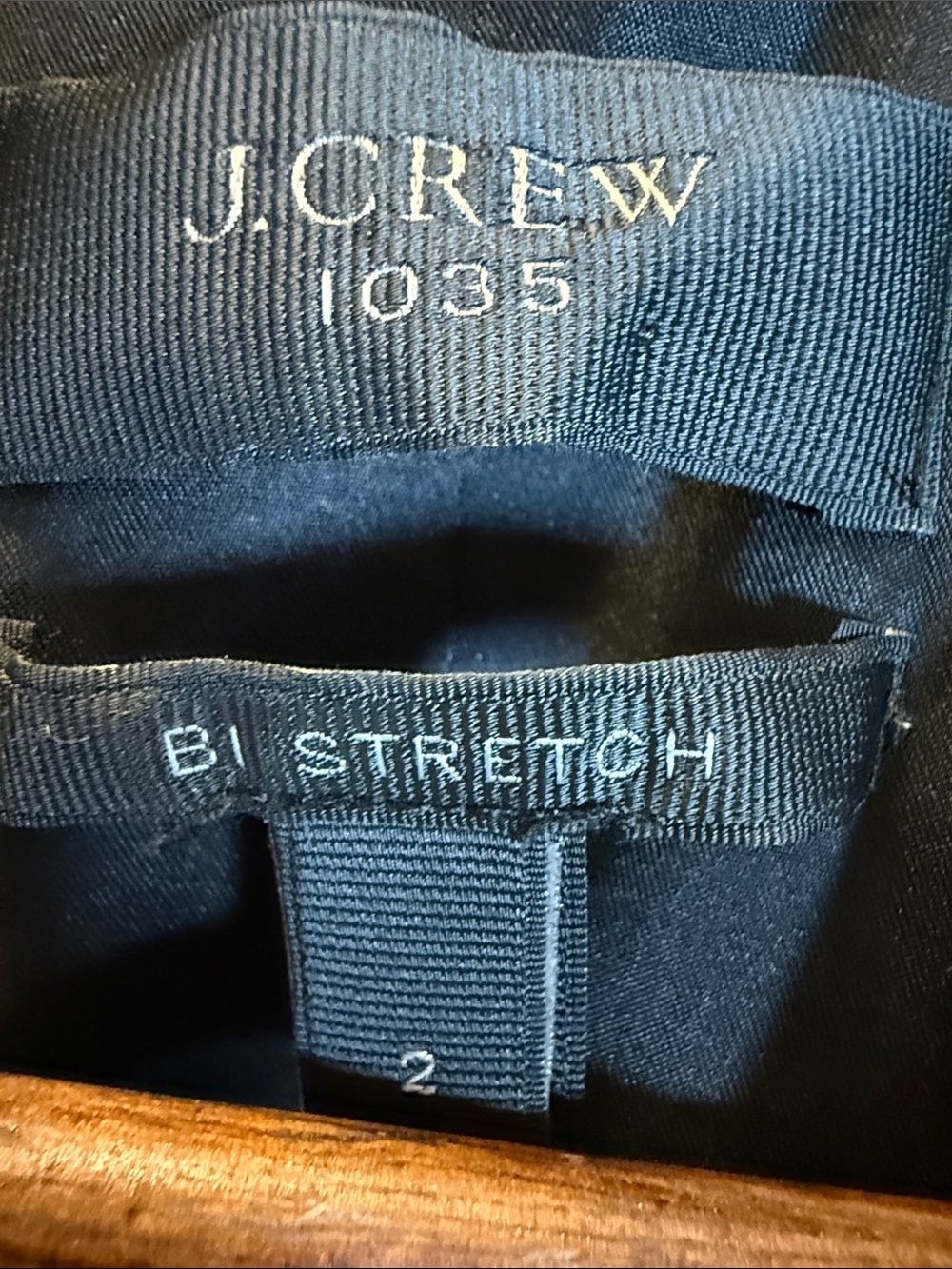 J.Crew Black 1035 One-Button Bi-Stretch Wool Blazer Suit Jacket | Size 2 - Picture 2 of 11